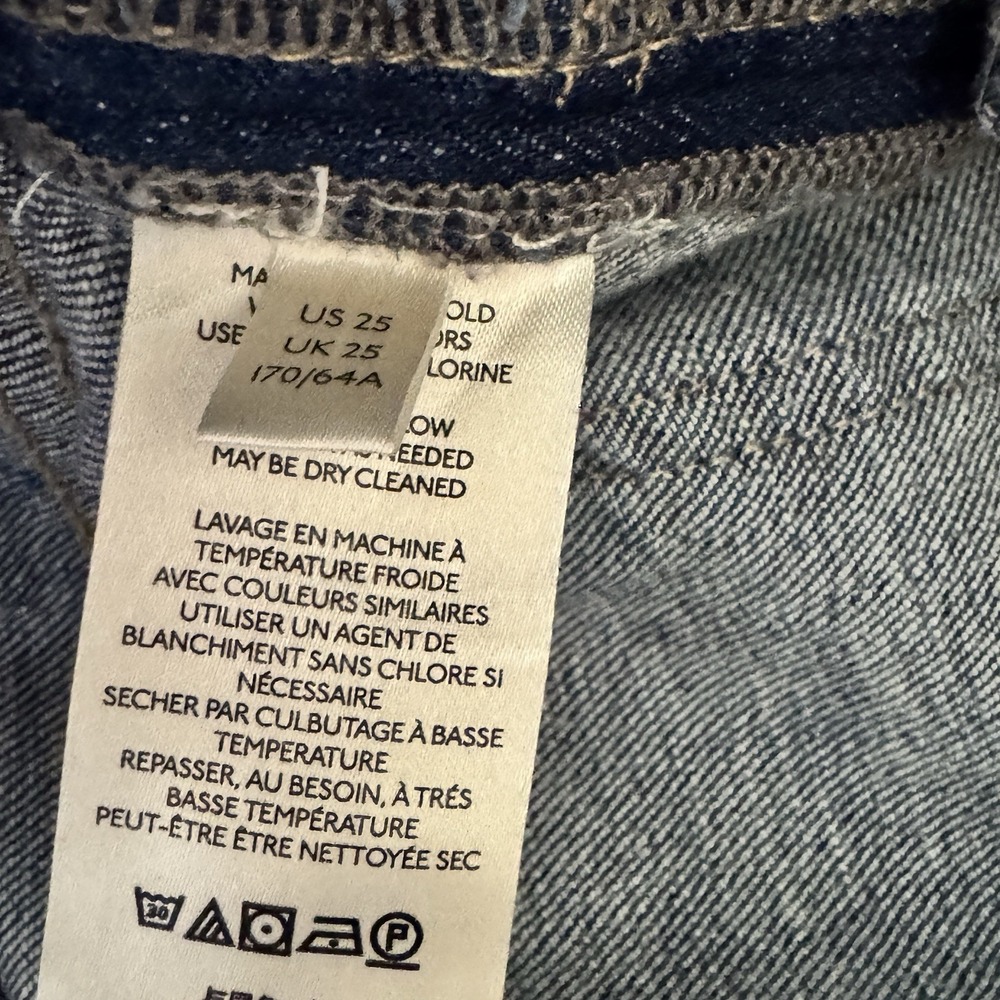 Pilcro And The Letterpress Anthro Slim Boyfriend Jeans Distressed Side Stripe 25 - Picture 7 of 8